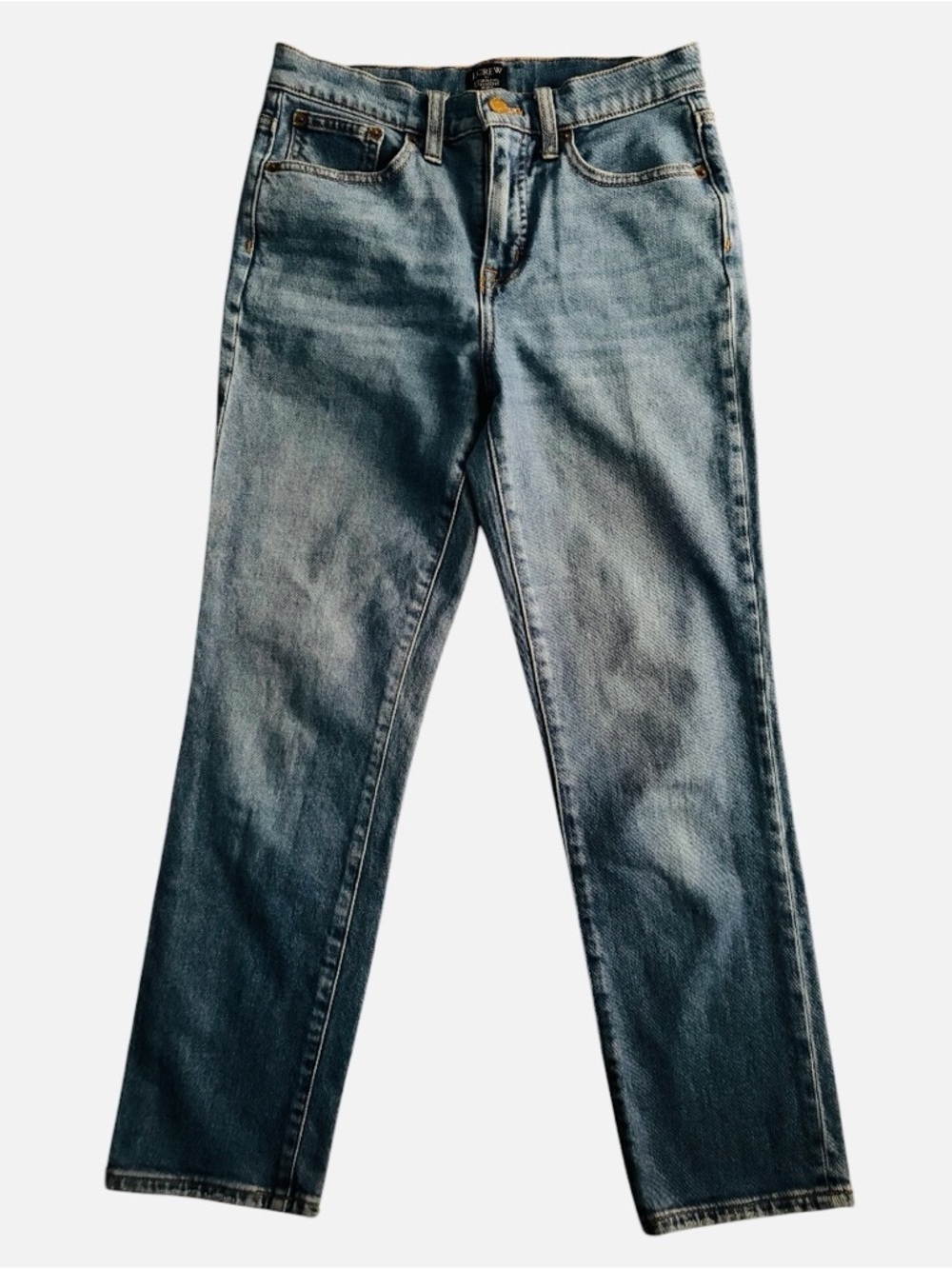 J. Crew Women's Straight-Leg Jeans in Medium Blue Size 26 - Picture 3 of 13